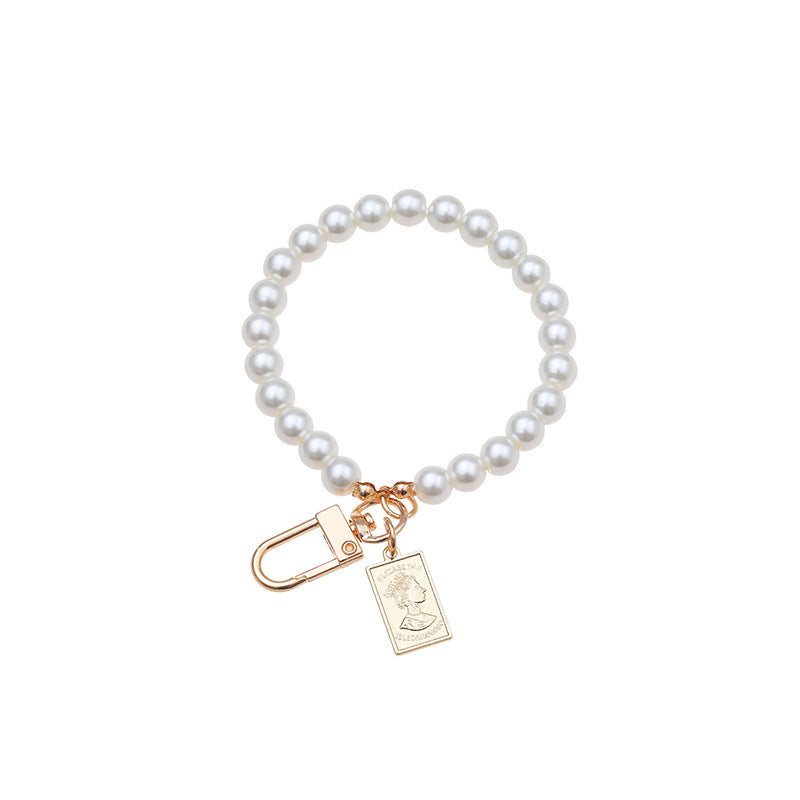 Wholesale Alloy Pearl Lanyard Keychain